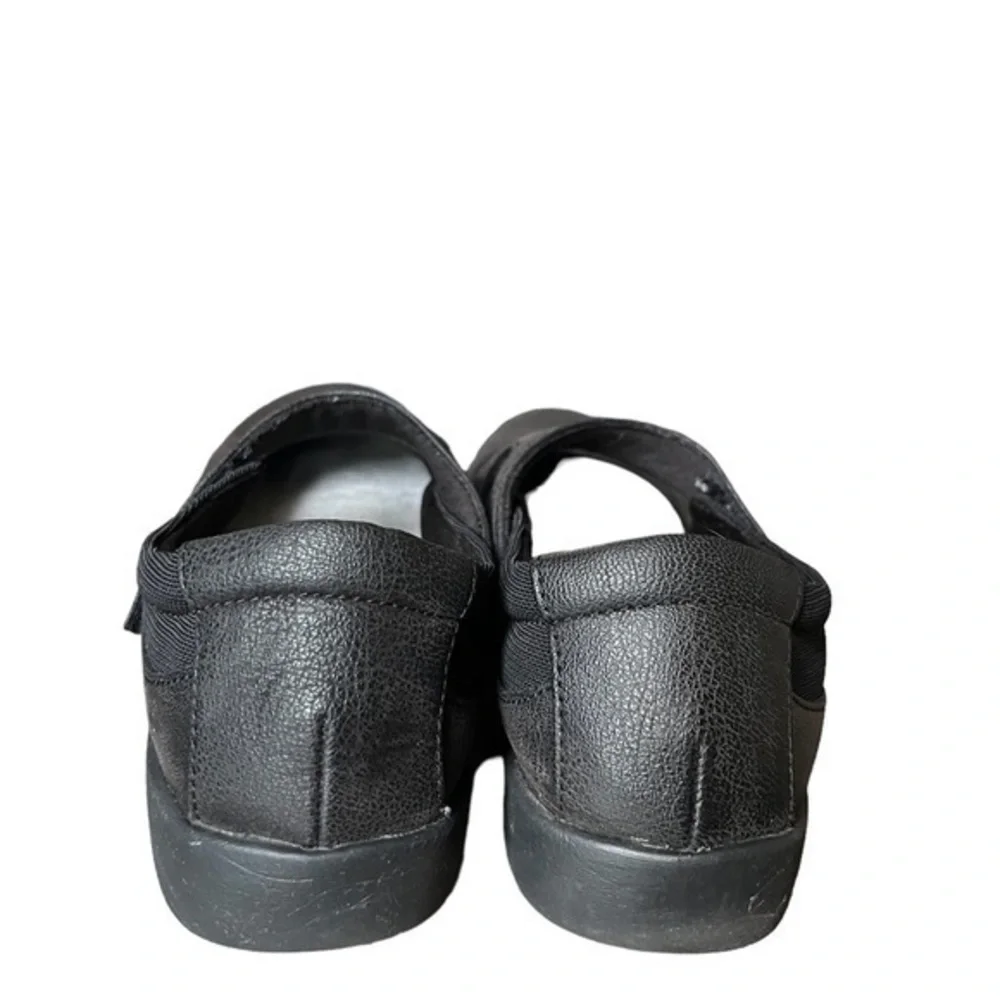 Clarks Cloud Steppers Mary Jane Shoes 9.5 Black Sillian Bella Cushion Wedge